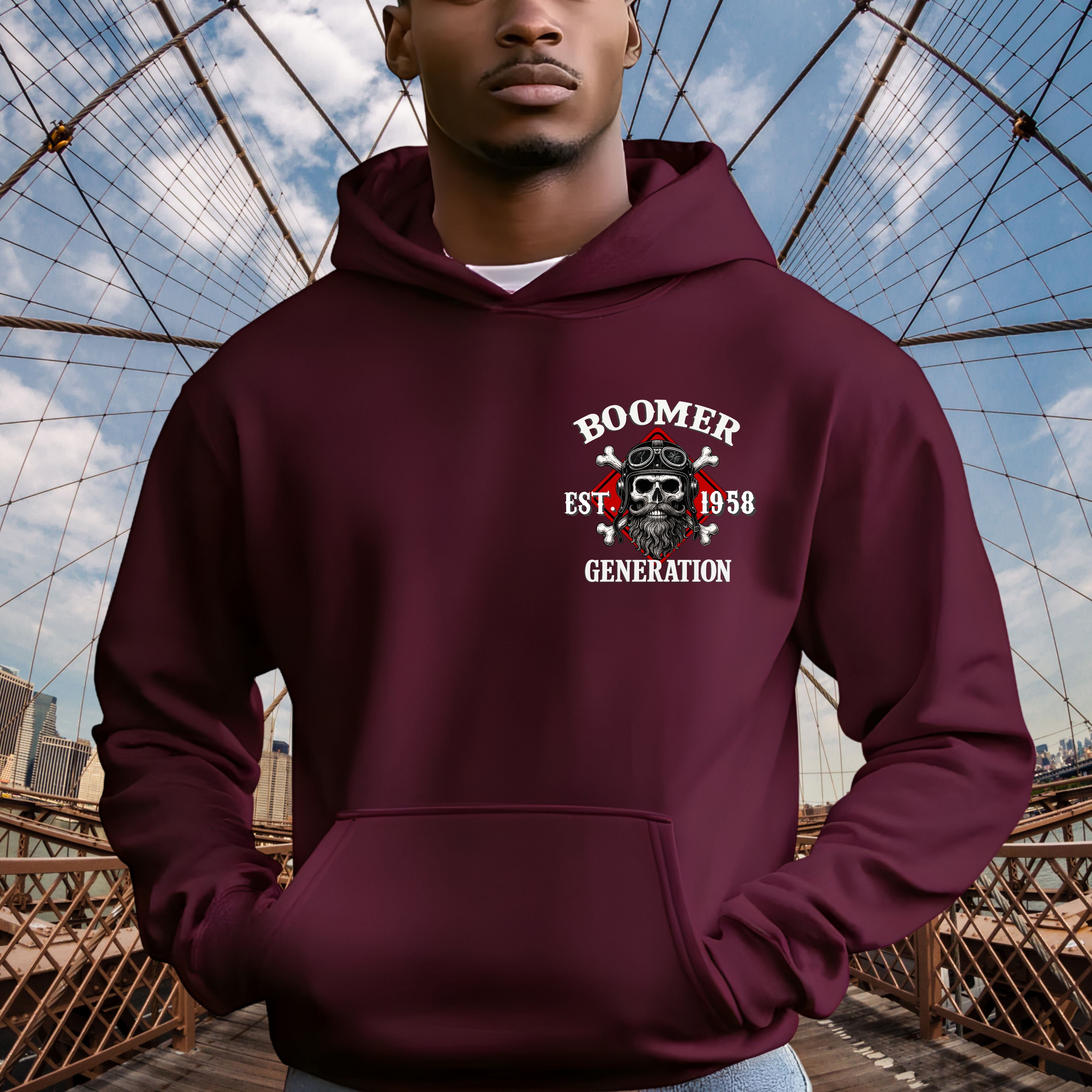 Boomer Custom Year Hoodie : Don't piss off with a boomer