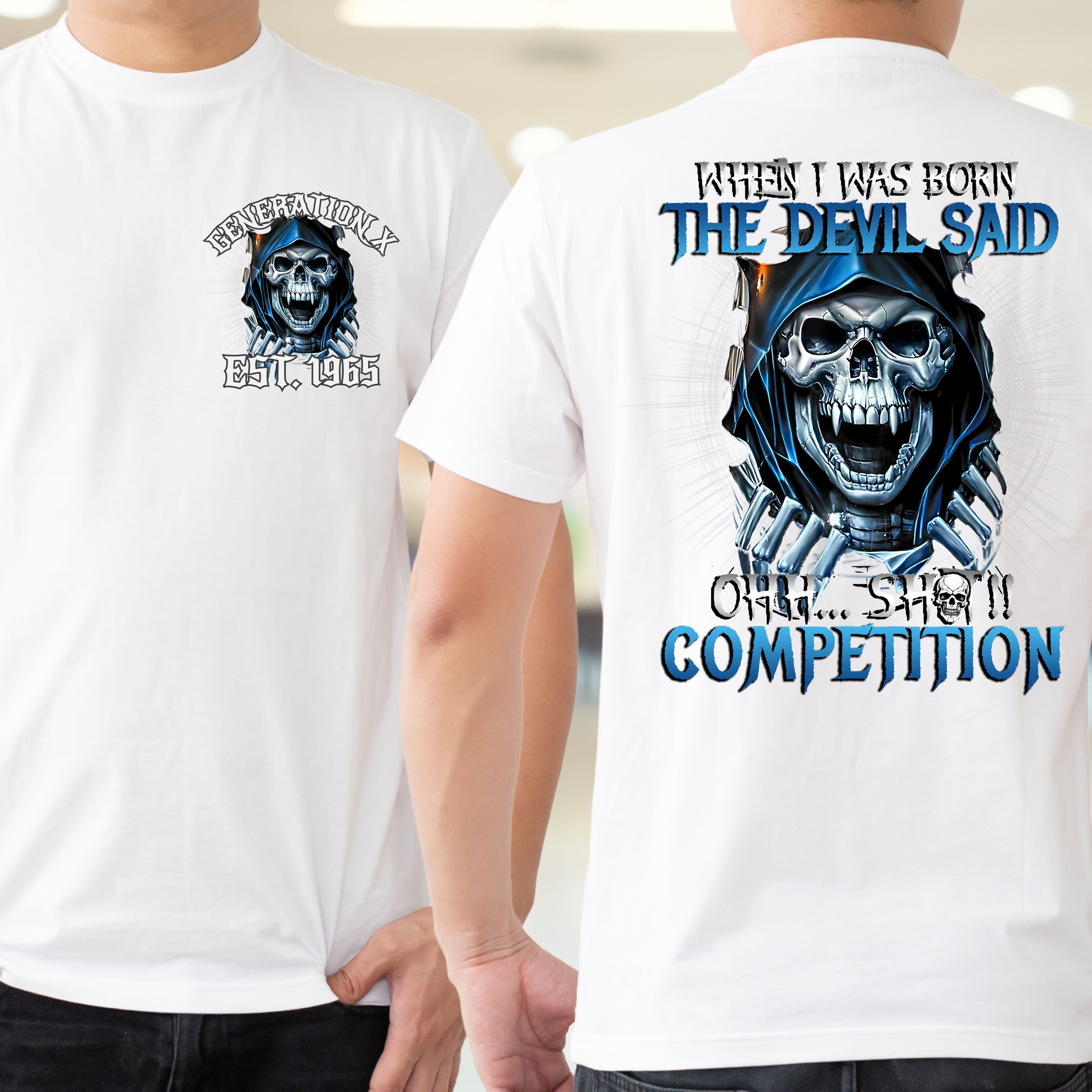 Gen X Custom Year T-shirt : When i was born , The devil said shit