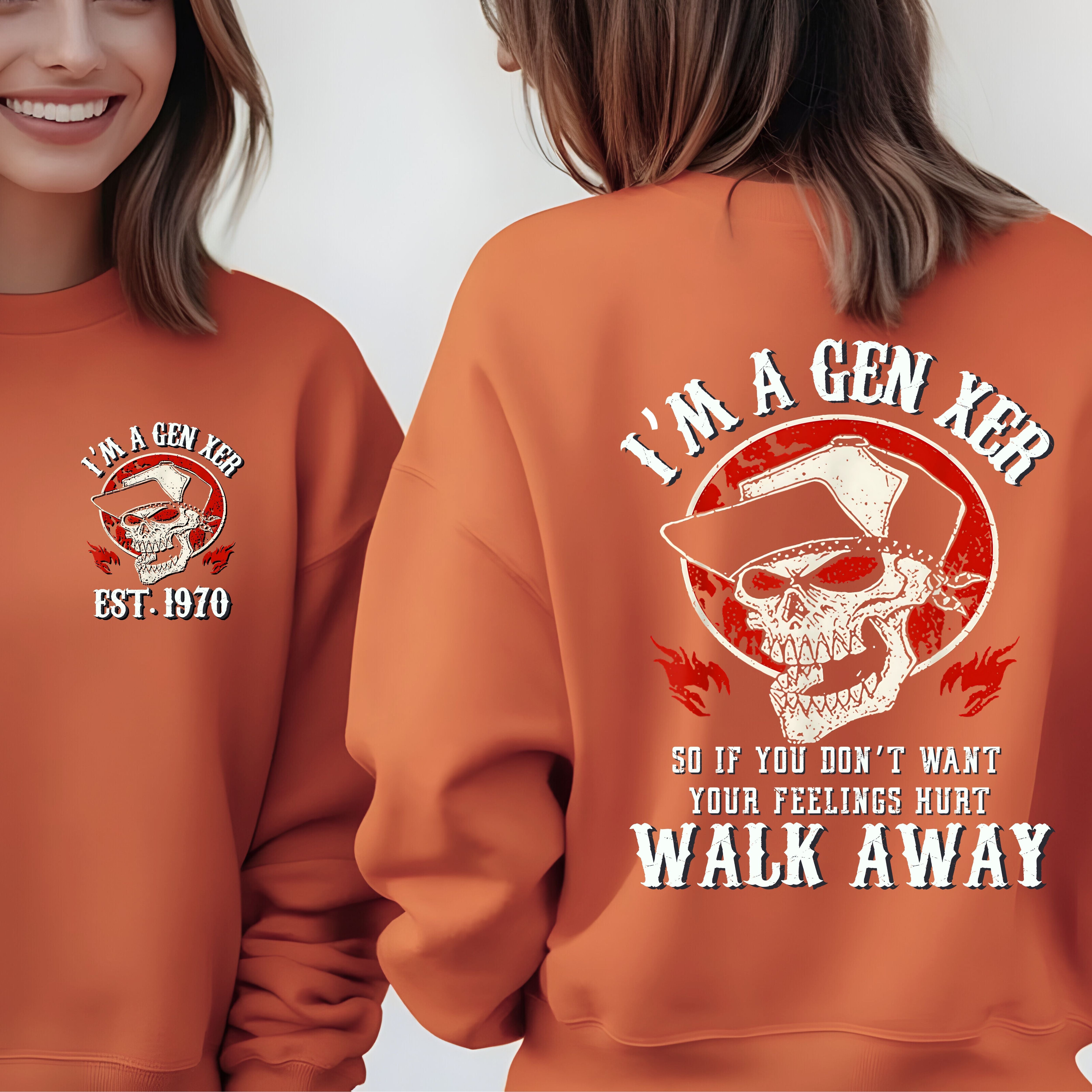 Gen X Custom Year Sweatshirt : I'm gen xer , Walk away