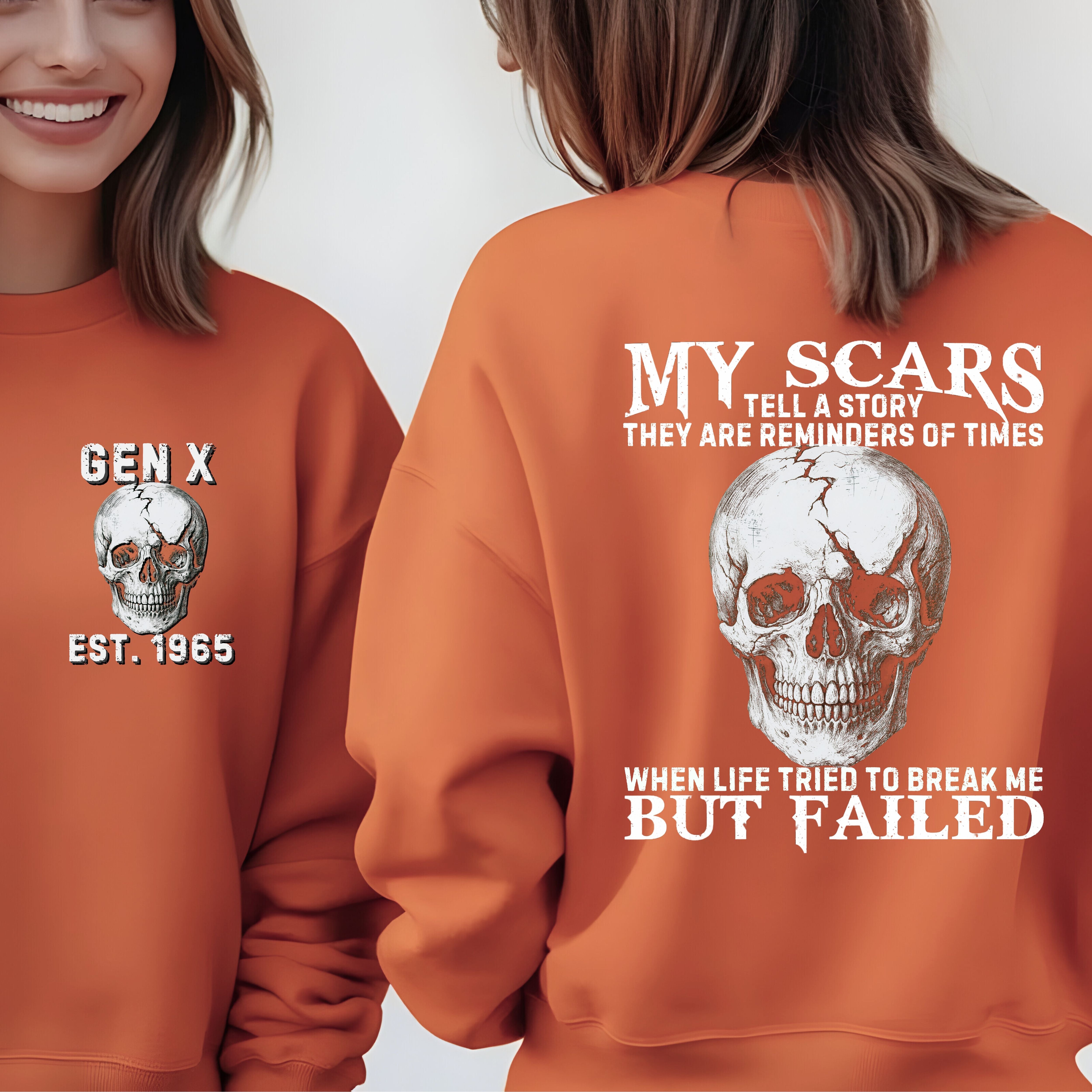 Gen X Custom Year Sweatshirt : My scars tell a story